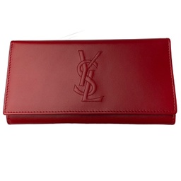 [42] Portefeuille en cuir rouge Yves Saint Laurent